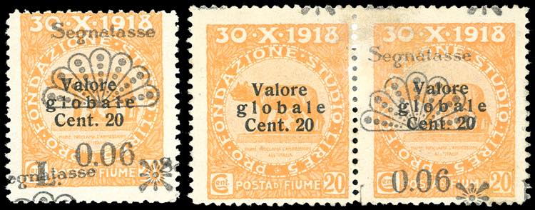 FIUME SEGNATASSE 1921 - 0,06 lire ... 