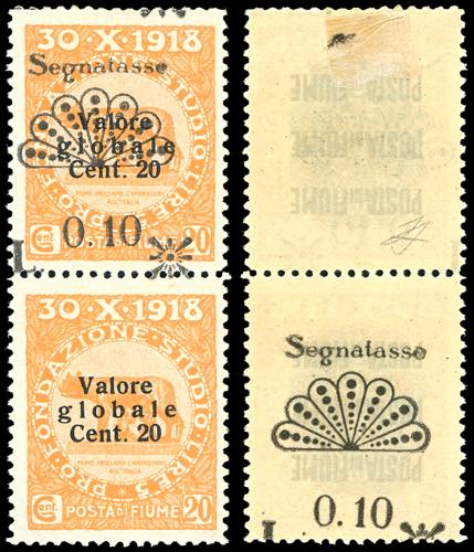 FIUME SEGNATASSE 1921 - 0,10 lire ... 