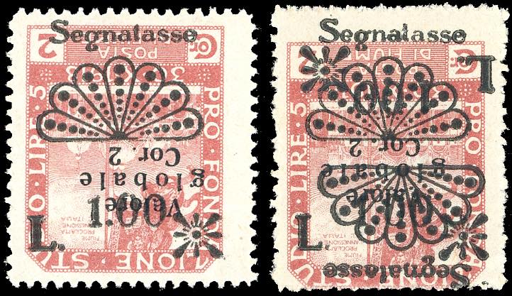 FIUME SEGNATASSE 1921 - 1 lira su ... 