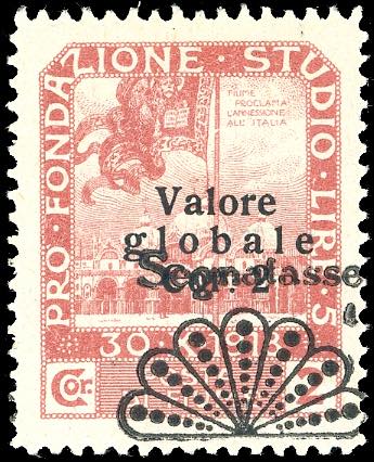 FIUME SEGNATASSE 1921 - 1 lira su ... 