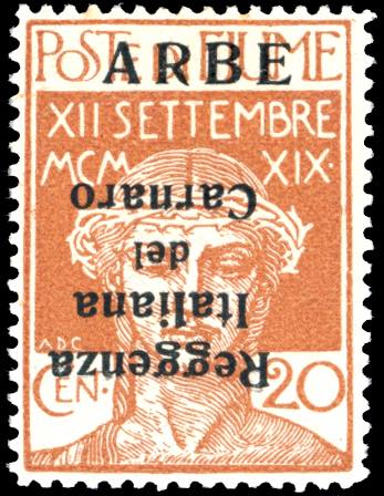 ARBE 1920 - 20 cent. soprastampa ... 
