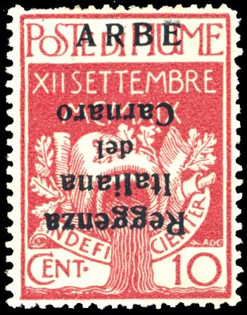 ARBE 1920 - 10 cent. soprastampa ... 