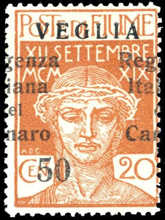 VEGLIA 1920 - 50 cent. su 20 cent. ... 
