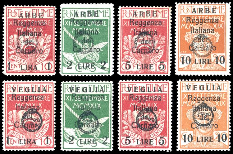 ARBE E VEGLIA 1920 - 1 lira su 10 ... 