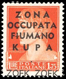 ZONA FIUMANO KUPA 1941 - 1,75 lire ... 