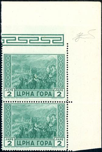 MONTENEGRO 1943 - 2 lire Serto ... 