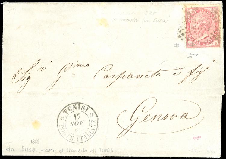 TUNISI 1869 - Lettera scritta a ... 