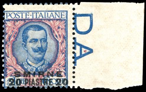 SMIRNE 1909 - 20 pi. su 5 lire ... 