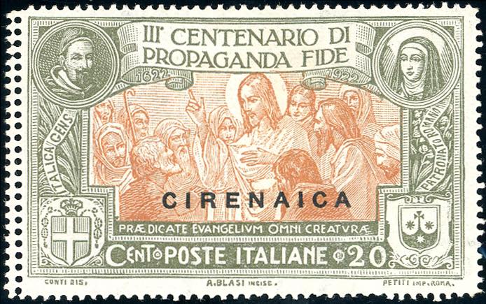 1923 - 20 cent. Propaganda Fide ... 