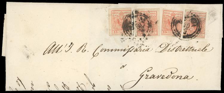 1857 - 15 cent. rosso vermiglio, ... 