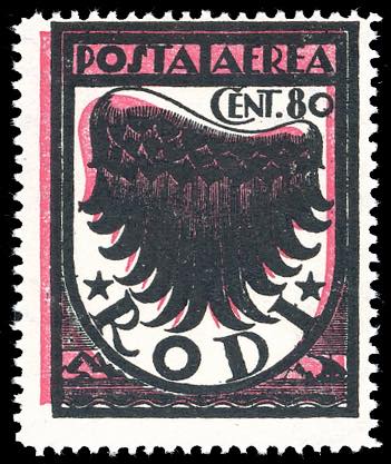 POSTA AEREA 1934 - 80 cent. Ala ... 