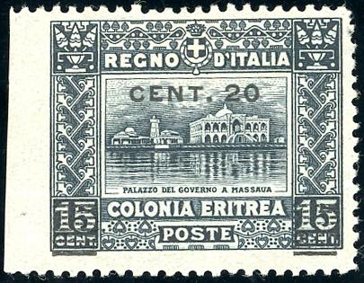 1916 - 20 cent. su 15 cent., non ... 