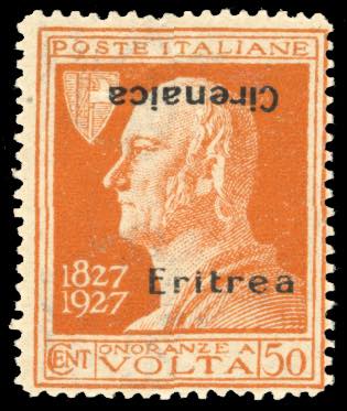 1927 - 50 cent. Volta, soprastampa ... 