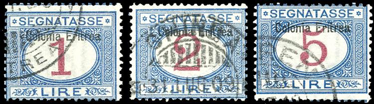 SEGNATASSE 1903 - 1 lira, 2 lire e ... 