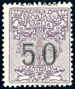 SEGNATASSE VAGLIA 1924 - 50 cent., ... 