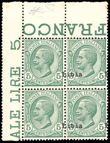 1912 - 5 cent. soprastampato, ... 