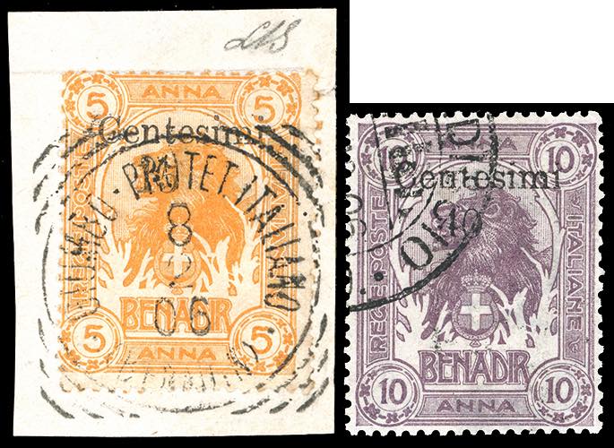 1905 - Soprastampati di Zanzibar, ... 