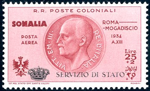 SERVIZIO AEREO 1934 - 25 + 2 lire ... 