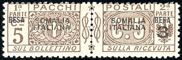 PACCHI POSTALI 1923 - 3 b. su 5 ... 