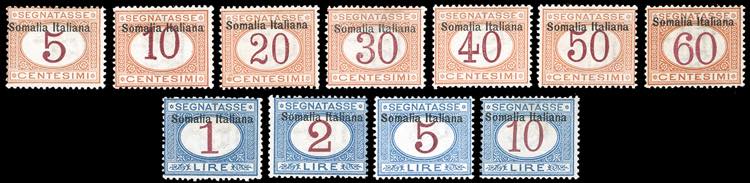SEGNATASSE 1909 - Soprastampati in ... 