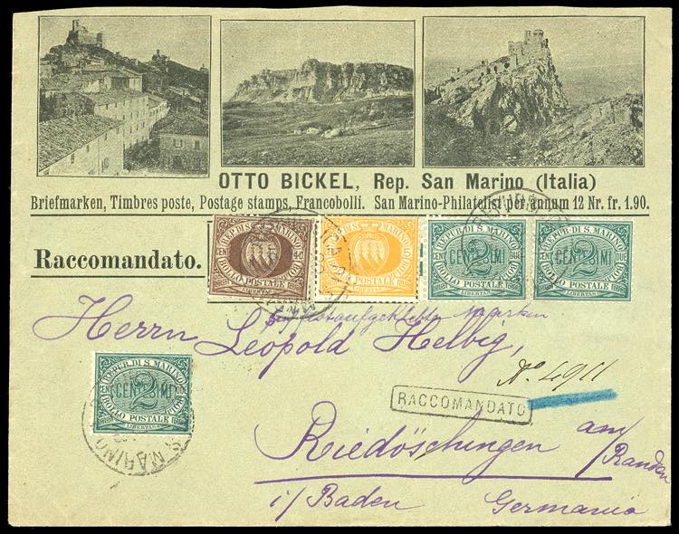 1893 - 2 cent. verde Cifra, tre ... 