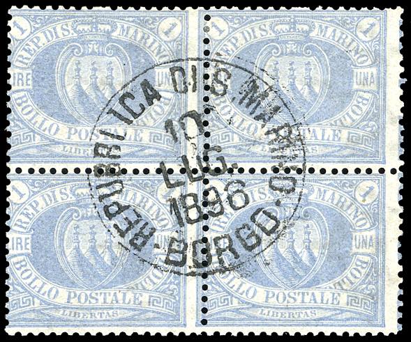 1894 - 1 lira oltremare Stemma ... 