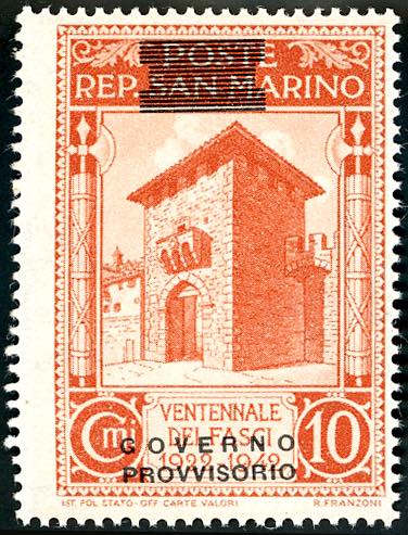 1943 - 10 cent. soprastampa ... 