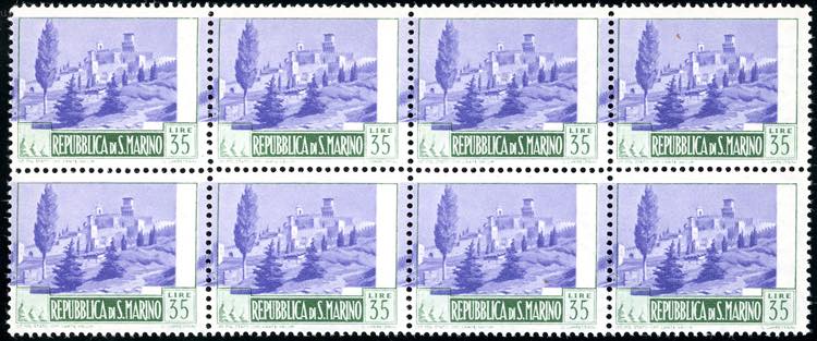 1949 - 35 lire Paesaggi, centro ... 