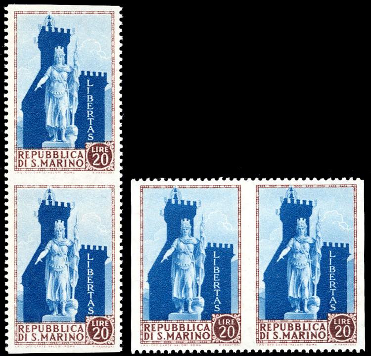 1954 - 20 lire Libertà, coppia ... 