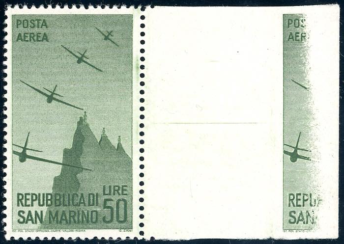 1946 - 50 lire Vedute, interspazio ... 