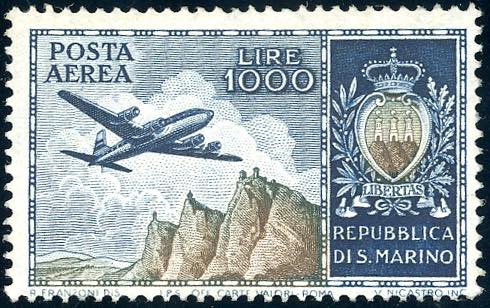 1954 - 1.000 lire Aereo (112), ... 