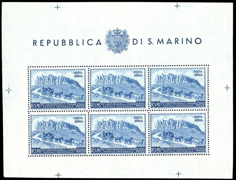 1951 - 200 lire UPU, foglietto ... 