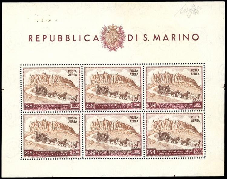 1951 - 300 lire UPU, foglietto ... 