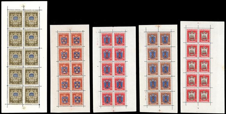 1945/46 - Stemmi, minifogli, serie ... 