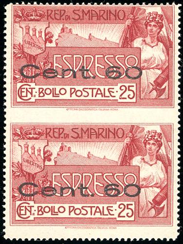 1923 - 60 cent. su 25 cent. coppia ... 