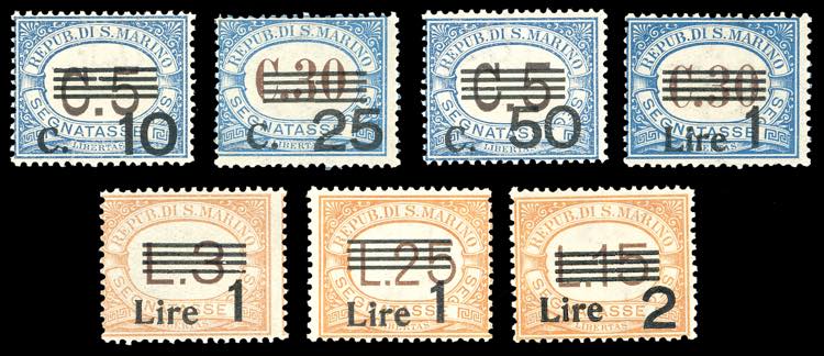 1936/39 - Soprastampati (47/53), ... 