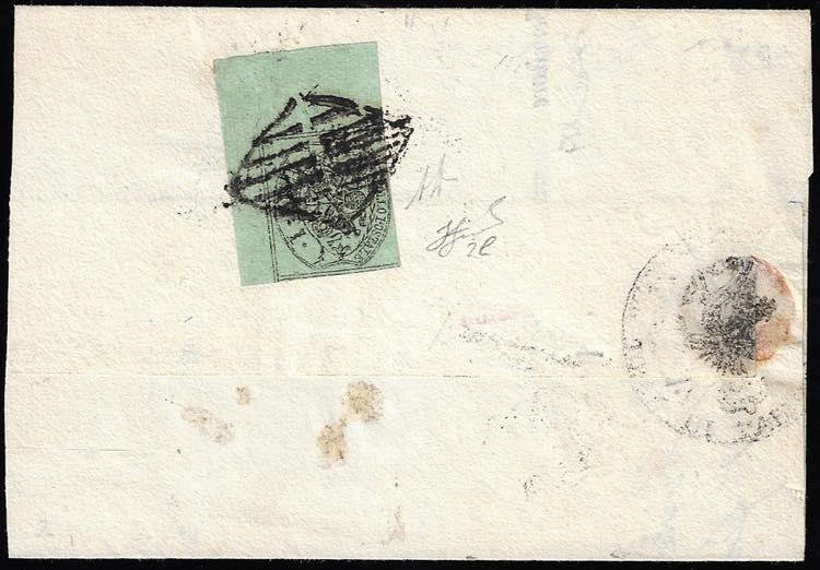 1854 - 1 baj verde grigiastro, ... 