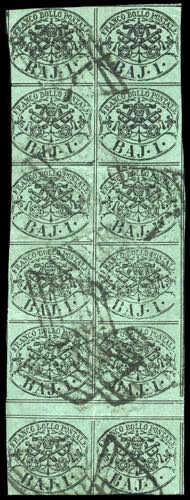 1857 - 1 baj verde scuro, I ... 