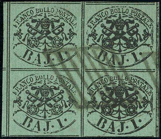 1858 - 1 baj verde scuro, I ... 