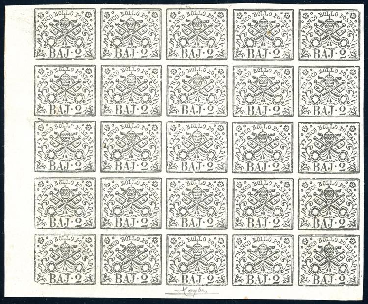 1867 - 2 baj bianco (3A), blocco ... 