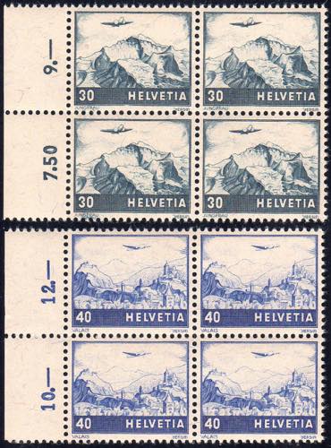 SVIZZERA POSTA AEREA 1948 - Vedute ... 