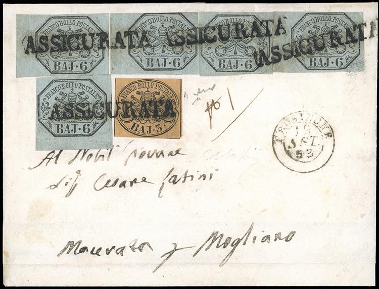 1853 - 6 baj grigio azzurrastro, ... 