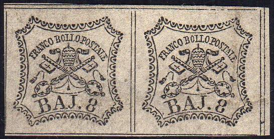 1852 - 8 baj bianco (9), coppia ... 