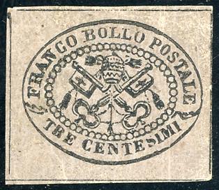 1867 - 3 cent. grigio rosa (14), ... 