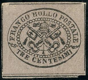 1867 - 3 cent. grigio rosa (14), ... 