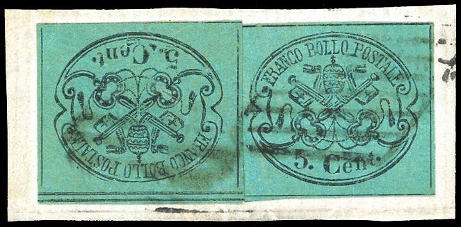 1867 - 5 cent. azzurro verdastro, ... 