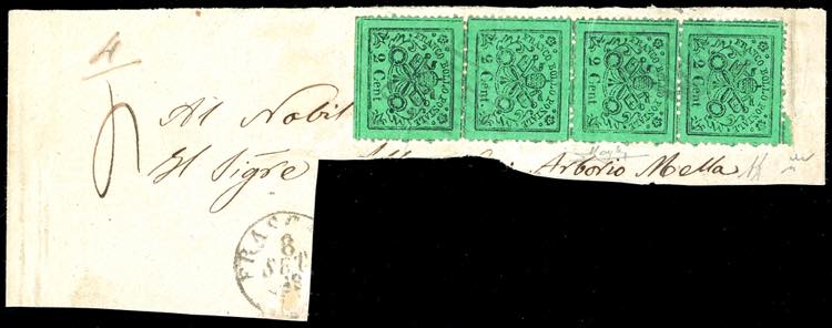 1869 - 2 cent. verde chiaro, ... 