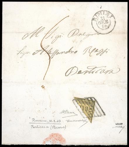 1860 - 2 baj giallo, frazionato ... 