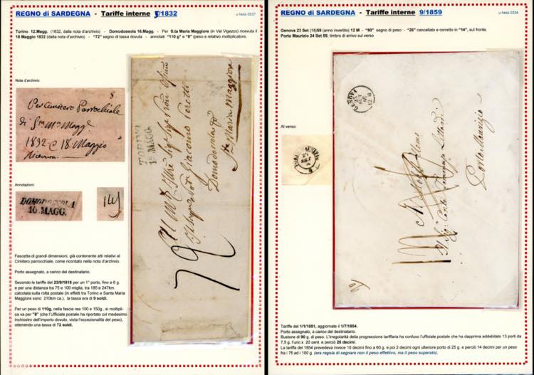 1832/1859 - Due lettere con ... 