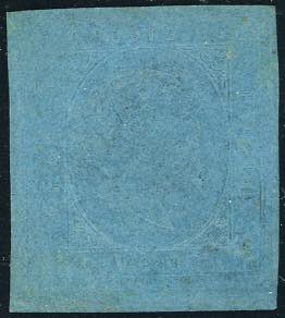 1853 - 20 cent. azzurro (5), gomma ... 